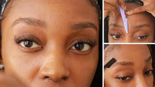 DETAILED TUTORIAL ON HOW to SHAPE YOUR EYEBROWS   BEGINNER EYEBROW TUTORIAL RAZOR [upl. by Lamson]