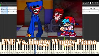 【79】Piano Battle FNF Vs Huggy Wuggy Synthesia  Sheet Piano [upl. by Yroggerg]