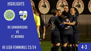 AS Gambarogno VS FC Widnau 1a Lega Femminile 2324 [upl. by Abla]