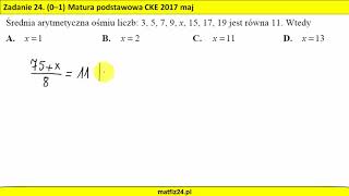 Średnia arytmetyczna na maturze 2017  MATFIZ24PL [upl. by Kisung977]