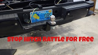 how to stop your loose trailer hitch from rattling for FREE [upl. by Nelo832]