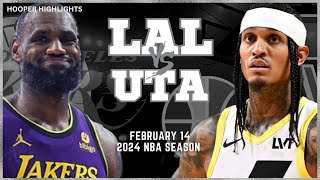 Los Angeles Lakers vs Utah Jazz Full Game Highlights  Feb 14  2024 NBA Season [upl. by Llewej]