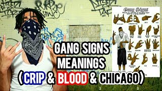 GANG SIGNS MEANINGS CRIP amp BLOOD amp CHICAGO [upl. by Iralav]