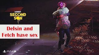 Infamous Second Son PS4 PRO Delsin and Fetch have sex Evil Karma [upl. by Atteynod427]