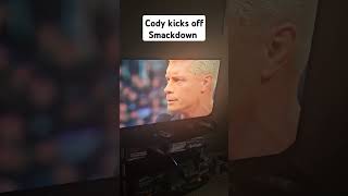 Cody kicks off Smackdown [upl. by Schiro]