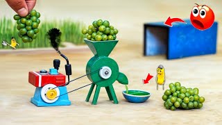 Tractor making grapes juicier A to Z process science projectdiy tractor home made juice machine [upl. by Marven]