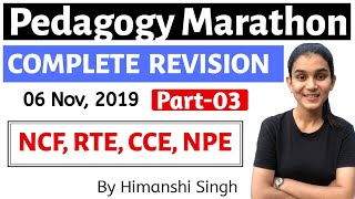 Complete Pedagogy Revision Marathon for CTET KVS DSSSB HTET UPTET2020  Part03 [upl. by Eneryc]