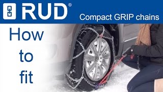 RUD compact GRIP Snow chains  Fitting instruction [upl. by Notna]