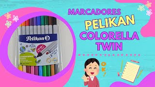 Como pintan los marcadores PELIKAN COLORELLA TWIN 🌈 [upl. by Sateia]