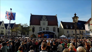 Bundeskanzlerin A Merkel in Haltern Nationalhymne [upl. by Namhar]