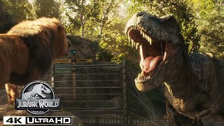 The Top T rex Moments in 4K HDR  Jurassic World [upl. by Alyad620]