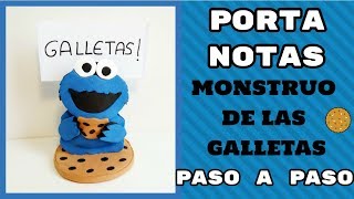 Portanotas Monstruo de las Galletas Paso a Paso [upl. by Eiddet]