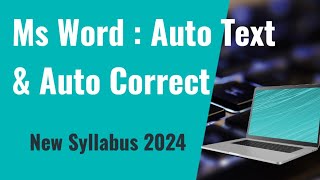 Ms word  Auto text  Auto correctoffice automation [upl. by Cattier]