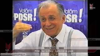 BAIA MARE 2000  PDSR  Ion ILIESCU  Conferință de presă [upl. by Skipp]