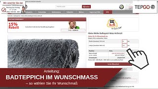 Anleitung Badteppich nach Maß anfertigen lassen [upl. by Lachus]