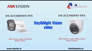 DS2CE10DF0TPFS amp DS2CE70DF0TPFS  2MP HIKVISION COLORVU MIC HD CAMERA  ATECHS [upl. by Harbison]