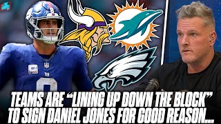 Teams Are quotLining Up Down The Blockquot To Sign Daniel Jones amp For Good Reason  Pat McAfee Show [upl. by Aitnis446]