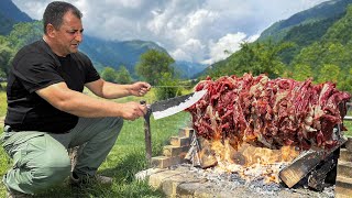 Chef Tavakkul Butchered a Young Lamb to Cook a Big Meat Cag Kebab [upl. by Meng]