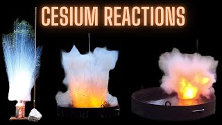 Cesium reacting with Iodine Sulfur TeflonPTFE Dichloromethane  Making CsNaK [upl. by Longfellow]