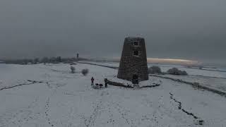 DJI FPV at Cleadon Hills in the snow [upl. by Kristien]