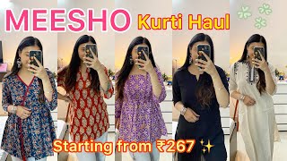 Meesho Kurti Haul 😍  Try On Haul  Meesho Haul  Affordable Kurti  Short Kurti  Jasmin Kaur 🌸 [upl. by Tnecniv]