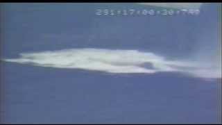 Space Shuttle SRB reentry and splashdown in the ocean after launch [upl. by Rawdin]