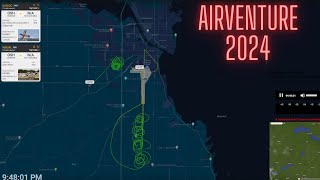 Oshkosh AirVenture 2024 July 28  Sunday Departures RADAR  ATC LIVE COVERAGE [upl. by Elias]