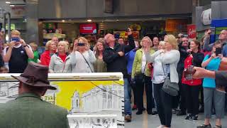 Flash mob sings Wish You Were Here by Pink Floyd at Heuston Station Dublin [upl. by Novy124]