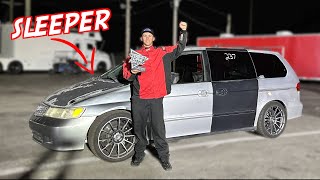 Ultimate Sleeper Minivan Enters Its First Competition Drag Race [upl. by Ahcirt]