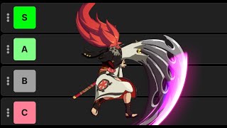 Guilty Gear Strive Baiken Attack Tier List [upl. by Reiniar]