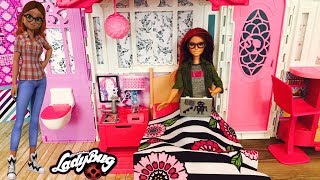 MIRCULOUS ADVENTURES  Alya Night Routine Bedroom Barbie Doll House Poupée Routine du Soir Chambre [upl. by Adnawaj]