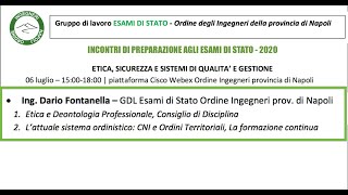 INCONTRI DI PREPARAZIONE AGLI ESAMI DI STATO 2020 DARIO FONTANELLA [upl. by Alia]