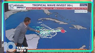 Tracking the tropics Disturbance in the Western Caribbean increasing chances of development [upl. by Peacock]