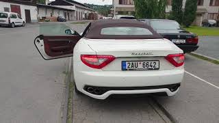 Maserati GranCabrio engine start exhaust sound  revs [upl. by Chatav]