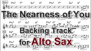 The Nearness of You  Backing Track with Sheet Music for Alto Sax [upl. by Garwood]