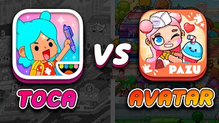 Toca life world vs Avatar World 💚 Toca Boca vs Pazu [upl. by Leirol]