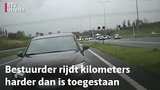 Met een snelheid van boven de 200 kilometer per uur rijden terwijl het regent  RTV Utrecht [upl. by Nniw]