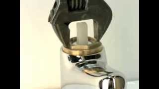 Replacing a ceramic disc cartridge on a mono mixer tap [upl. by Lonne]