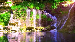 Relaxing Music and Peaceful Waterfall Beautiful Piano Sleep Music Meditation Music Nature Sounds [upl. by Helfand]