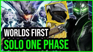 Worlds 1st SOLO 1 DAMAGE PHASE Persys Primordial Ruin Destiny 2 [upl. by Nell]