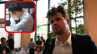 Magnus Carlsen AFTER He CHECKMATES Ding Liren [upl. by Handal692]