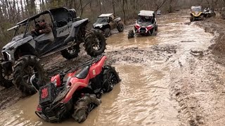 Insane mud ride for New Years BROKE MY HONDA [upl. by Elmajian]