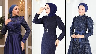 Lacivert Abiye Elbiseler Moda Selvim Yeni Sezon  Tesettür Abiye 2024  Evening Dresses [upl. by Rojam16]