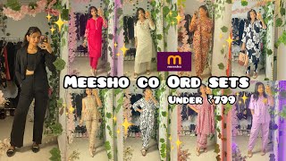 Meesho co Ord sets under ₹799✨ meesho meeshofinds meeshohaul fashion review [upl. by Ilagam833]