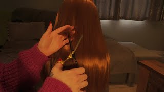 ASMR  Relaxing Haircut amp Split End Treatment  Scissors Spray Oil  Soft Spoken  Unintentional [upl. by Nuli686]