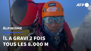 Un alpiniste népalais atteint deux fois tous les sommets de plus de 8000 m  AFP [upl. by Nytsirt660]