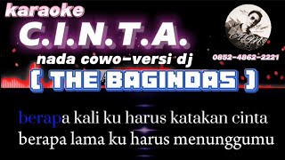 CINTA  KARAOKE NADA COWO  VERSI DJ  ALDY MUSIC358  THE BAGINDAS [upl. by Senilec]