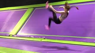 ❤️ GYMNAST KARINA DOES GYMNASTICS TUMBLING ❤️ Jump Giants Lakeside Thurrock Trampoline Park [upl. by Ludlew]