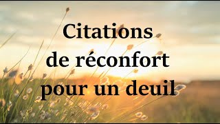 Les plus belles citations despoir et de réconfort pour un deuil [upl. by Beshore]