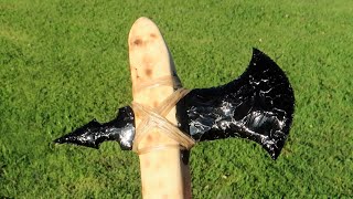 Making an Obsidian Battle Axe [upl. by Harragan]